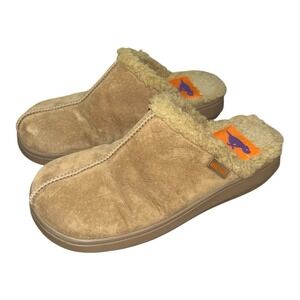 Rocket‎ Dog Sugar Glide Women's Slippers Size 7M Camel Brown Suede Clogs Mules